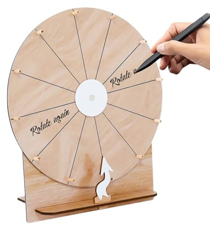 Preisrad Drehscheibe | 28 cm Holz Roulette Glücksrad,Lösbares Spielzubehör Für Erwachsene Jugendliche Veranstalter Partypromoter Klassenraum Belohnungen Feiertagsfeiern Familientreffen - Kindergeburts