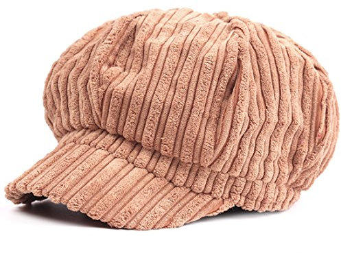 Kuyou Schirmmütze Warme Barett Mütze mit Schild Damen Winter Kappe Hut (Kamel)