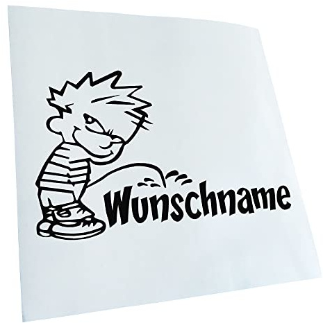 - Autoaufkleber - piss on Wunschname Aufkleber für Auto, Laptop, Fahrrad, LKW, Motorrad mehrfarbig JDM Decal Racing