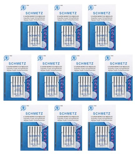 Schmetz Super Nähmaschinennadeln, antihaftbeschichtet, Größe 80/12, 10 Stück