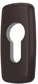 Premium Zylinder Schutzrosetten Rosetten Schließzylinder, Farbe:Braun RAL 8019, Form:Abgerundet