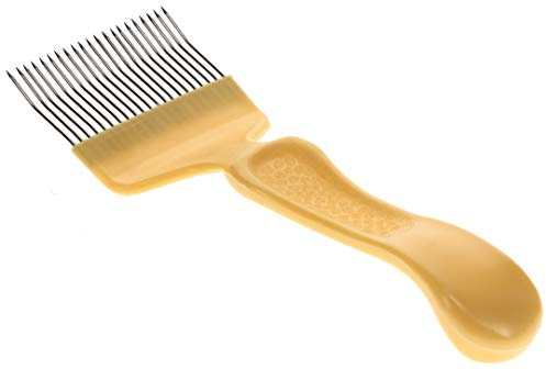 Germerott Bienentechnik Entdecklungsgabel mit ergonomischem Kunststoffgriff und gebogenen Edelstahl Nadeln