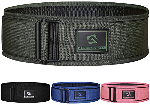AQF Tyngdlyftningsbälte, 10.2cm Automatiskt Lås Nylon Viktlyftbälten För Funktionell Träning Kroppsbyggande, Kraftlyft, Dödlyft, Knäböj Tyngdlyftningsträning Bälte, Lyftstöd Män Kvinnor (XL, Grön)