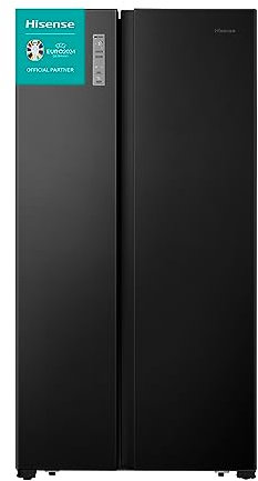 Hisense RS677N4AFC Side by Side - Congelatore - Combinazione, 179 cm, capacità totale 519 litri, classe di efficienza energetica C, illuminazione a LED, Multi Air Flow, compressore inverter, display