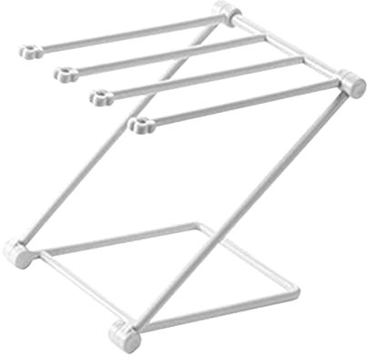 Stendibiancheria Pieghevole Porta Stracci da Cucina Strofinaccio Porta Asciugamani Dal Design Minimalista Appeso (Grigio Chiaro)