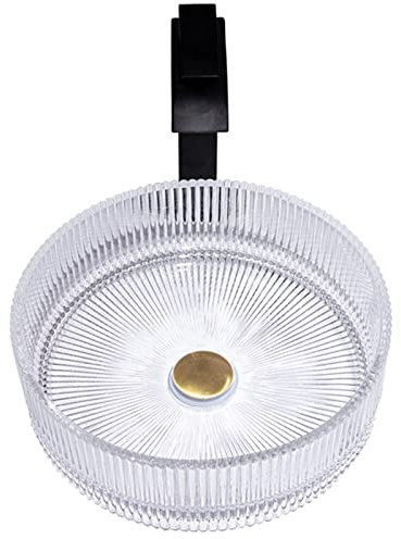40,6 cm Badezimmer-Waschbecken, transparentes Glas, rundes Gefäß, Aufsatzwaschbecken, Kombination mit Wasserfall-Mischbatterie und Pop-Up-Ablauf, C