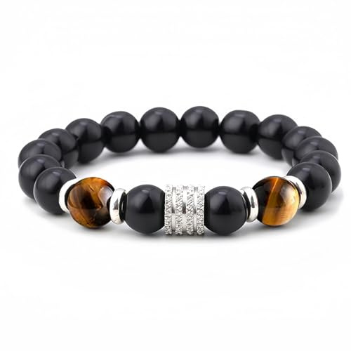 Bracelet Pierre Naturelle 8mm Bracelets Pour Homme Idee Cadeau Noel Homme Cadeau Anniversaire Homme Cadeau Pour Homme Cadeau Ado Cadeau Pour Papa Grand Pere Mari Copain Couple Cadeau de Noel Homme