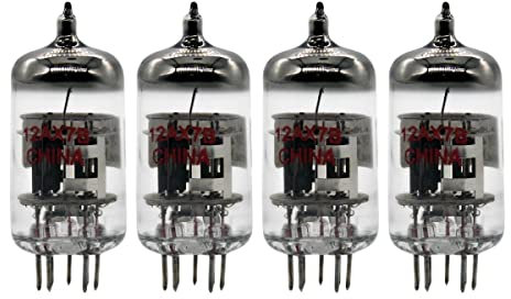 12AX7B ECC83 Tubo de válvula Preamplificador Amplificador de Guitarra Reemplace Eh 12AX7-T 12AX7-S Mullard (Color: 4 Piezas Coinciden con Quad)