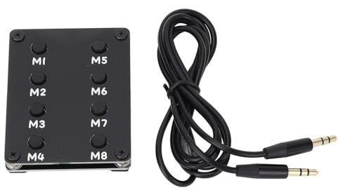 ciciglow Externe Tastatur des Transceivers, Funk-Shortcut-Steuerung, 3,5-mm-Kabel, für IC 705 IC 7600 IC 7610 IC 7300 IC 9700, DIY-Datenkabel Erforderlich
