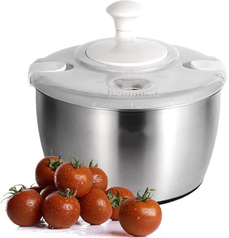 Essoreuse À Salade Portable, Séchoir À Salade Automatique, Grande Capacité De 5 L Et Déshydratation Rapide Et Efficace, Élimination De L'humidité sans Effort Et Facile À Utiliser, pour Nettoyage
