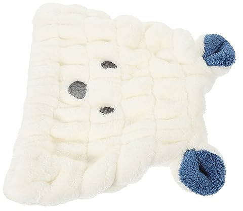 Kinder Trockenhaube aus Coral Fleece, Weiße Haarkappe mit Cartoon Design | Saugfähig und Leicht, Schnelltrocknend für Reise, für Mädchen und Kinder