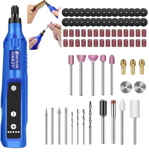 Pennarello rotativo Mini Cordless Multi Tool,Power Rotary Tool Kit con 80 accessori e 5 velocità, trapano a mano per intagliare il legno, 3,7 V, per levigatura, lucidatura, foratura, incisione
