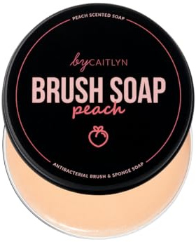 By Caitlyn Antibacterial Brush & Sponge Soap (Peach Scent) – Deep Clean Makeup Brush & Sponge Cleaner – Gentle, Effective & Fast-Drying Formula for Hygienic Beauty Tools. Available in 6 Scents.