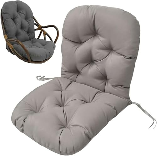 Ataoyus Cojín acolchado para mecedora, suave, grueso, lavable, cojín de repuesto para silla de jardín, silla giratoria para tumbona, ratán, jardín, terraza