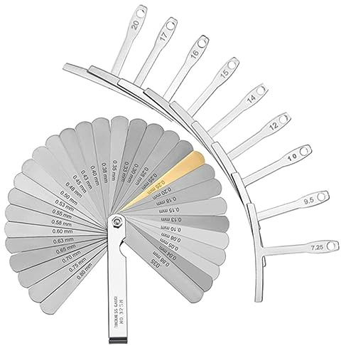 BIUDECO Herramientas Profesionales para Luthier de Guitarra Calibradores de Radio y Galgas Inoxidable Accesorios de Medición Precisos para Cuerdas y Mástil Kit Duradero para Reparación y