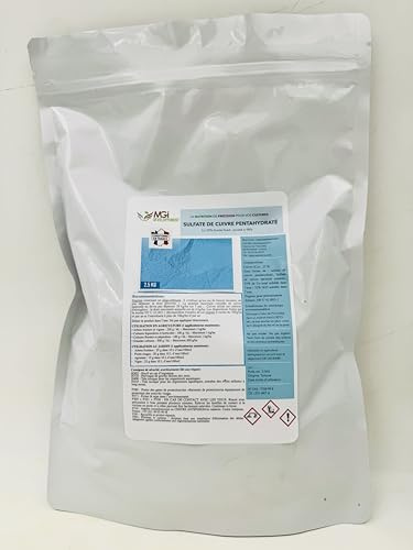 Sulfate de Cuivre Pentahydraté – Cu 25% – Pureté ≥ 98% – Qualité Feed Grade – Soluble (2,5 kg)