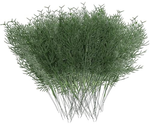 30 ramas de pino artificiales para Navidad, tallos de vegetación falsos, ramas de cedro sintético para centros de mesa, decoración de Navidad, palillos de pino para coronas, manualidades, hogar