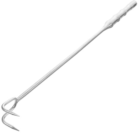 Alipis Spatule à Viande Et Crochet Acier Inoxydable avec Poignée pour Retourner La Viande Et Griller Les Aliments Au Barbecue