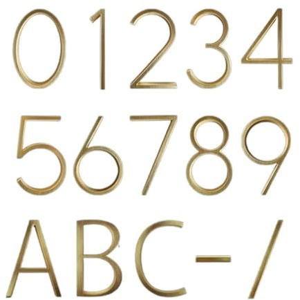Numero civico galleggiante da 5 pollici 12 cm in lega di zinco nero argento dorato(Golden,5)