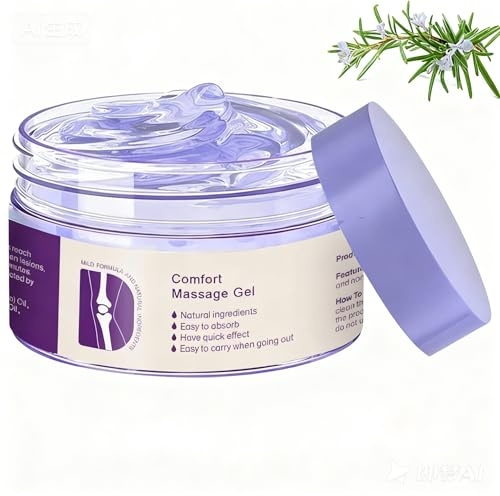 Kresin Joint Comfort Purple Gel, Kresin Joint Comfort Massage Gel, Soothes Discomfort for Neck, Back, Knees, Lumbar, and Feet, Absorb Quickly and Non-Greasy, 1.76 OZ, Violet