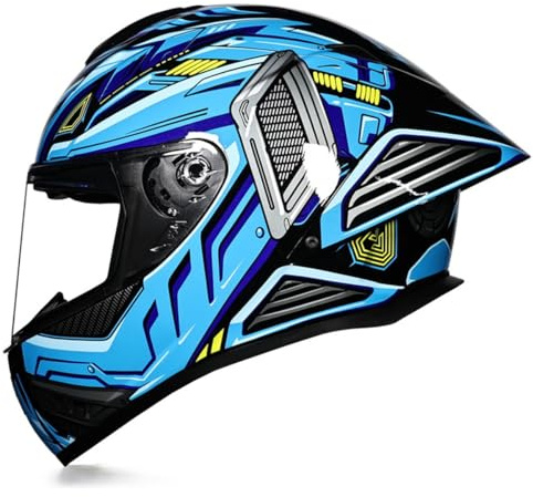 Caschi Da Moto Modulari Casco Da Moto Con Visiera Caschi Da Moto Integrale Per Adulti Uomini E Donne Omologato DOTECE Quattro Stagioni Casco Motocicletta 1,L:59-60CM