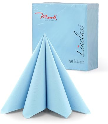 PG PrimeGuest SUPPLY Premium Edition Lot de 50 serviettes de table - 40 x 40 cm - Serviettes Airlaid de qualité supérieure - Pliées en 4 - Serviettes jetables pour mariage, fête, restauration