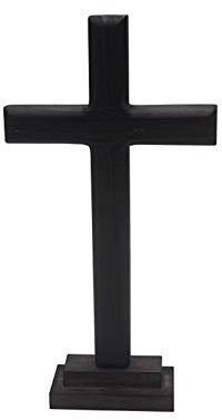 ZQO Holz Kreuz Basis Holz Stehendes Kreuz Katholisches Holz Kreuz Holz Ornamente Handwerk für Wohnkultur, Geschenk