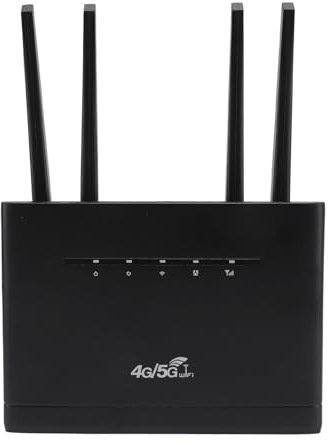 4G LTE Wireless Router, CPE WR710 5M 4G LTE Wireless Router with SIM Card Slot, 300Mbps Unlocked Mobile WiFi Hotspot with 4 Antennas for Asia (UK Plug)