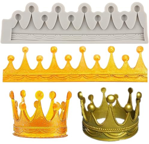 MINFEIDMS Moule en silicone pour décoration de gâteaux en forme de couronne et chocolat