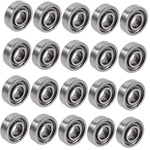 OUNONA 60 Stk Miniaturlager Skateboard-Dichtungslager Kugellager brushless motor obstwaschmaschine high speed Maschinen vorgeschmiertes Lager Minilager aus Metall Kohlenstoffstahl Silver