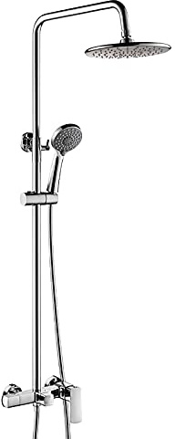GLJTUO Ensemble De Douche Système De Douche avec Bec De Baignoire Mélangeur De Pluie Ensemble De Douche Combiné avec Pomme De Douche À Effet Pluie Ronde De 8 Po Ensemble De Robine,