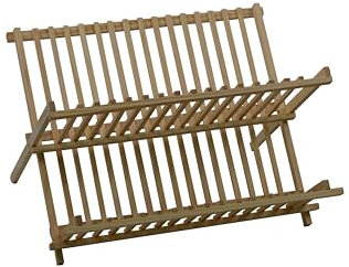 HERSIG - Escurreplatos Cocina Madera | Organizador Secado Platos - 43x37x27 cm