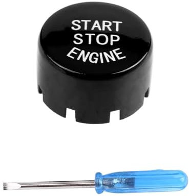 MCK Auto Startknopfabdeckung ABS Automotor Start-Stopp-Schalterknopf mit Schraubendreher & Ton F20 F21 F22 F23 F30 F31 F32 F33 F10 F11 G30 F12 F13 F01 F02 (Schwarz)