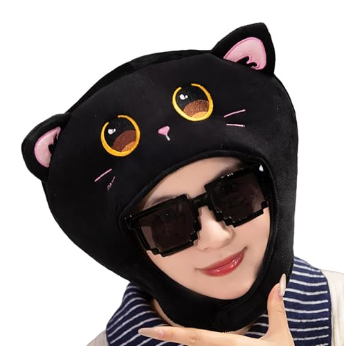 Djurhattar för vuxna – söta kattöron hattar – cosplay-tillbehör, stoppade djurmössor, , varm festfotorekvisa, nyhet till påsk födelsedag
