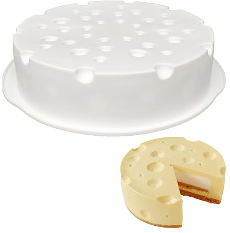 SEABABOO Stampo Per Torte Formaggio Rotondo In Silicone 8 In Teglia Per Torta A Forma Di Formaggio Stampo Per Cottura per Torta Muffin Torta Alla Crema Torta Al Cioccolato (8 IN)