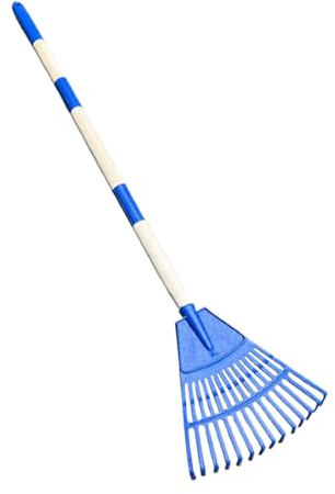 Rastrillo De Jardín En Forma De Abanico 14 Púas, Rastrillo de Césped Doméstico, Escoba de Abanico Ergonomico para Jardinería Césped Exteriores Camping