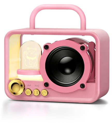 Enceinte Bluetooth Portable Avec Lumières RVB, Son Stéréo HiFi 8H Autonomie | Mini Enceinte Bluetooth 5.3 – Idéale pour Bureau, Chambre, Cuisine, Vélo ou Cadeau Original pour Femme, Fille et Garçon