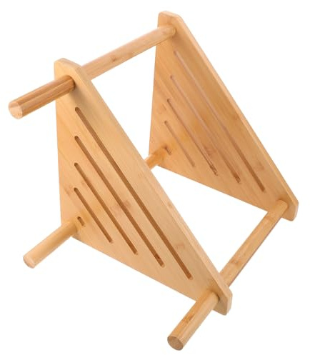 SHINEOFI Banco para Almacenamiento y Cambio de Calzado con Doble Estante Triangular de y Madera el Baño