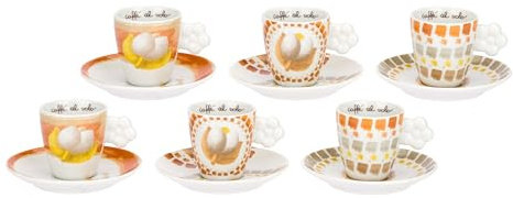 THUN - Set 6 Tazzine Espresso con piattino, Collezione Tulipani