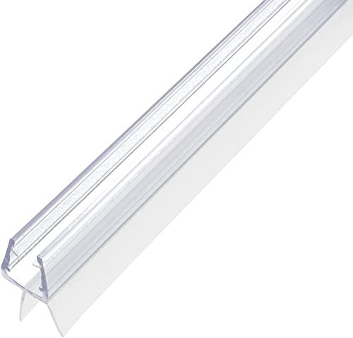 Amig - Junta Vierteaguas Mod.241 con Lengüeta Simple de 11,5 mm para Cristales de Espesor de 6 a 8 mm, para Sellado o Estanqueidad de Mamparas de Ducha o Bañera, Pieza de 2 Metros, Transparente