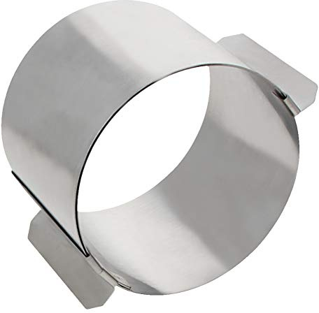 2.36-4 Adjustable Round Cake Mold, Stainless Steel Baking Ring with Clips | Durable Rust-Proof Steel, Heat-Resistant & Easy-Clean, for Cakes, Mousse, Pizza & Sushi