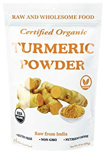 Cherie Sweet Heart - Organic Turmeric Root Powder, 100% Raw from India, 16 oz (1 lb) Resealable Bag