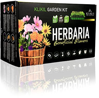 Kit orto in casa fiori utili- Piante utili contro i parassiti - Tagete Calendula Cosmos dal Giappone Tanaceto Girasole di Maximilian Consolida - Regali ecologici per gli amici