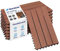 Floordirekt | Royal | Caillebotis Emboîtables - Dalles en Composite Plastique Imitation Bois | Qualité Supérieure | Idéales sol Extérieur, Terrasse, Balcon | Marron clair, 1m² | 60 x 30 cm