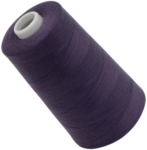 Aerzetix – C72508 – sytrådkon 120 (40/2) 4 000 m – tillverkad av polyester – konfektion, kortvarig, garn, snöre, sömnad, kläder, tråd – färg lila – aubergine