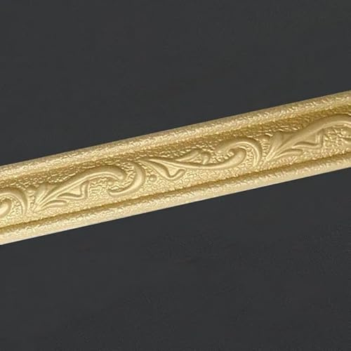 Dostear Bordi Greche Pannelli Adesivi Bordo Adesivo per Pareti Striscia Adesiva Muro Decorativa Greca Adesiva per Parete oro 4 X 230cm（2pcs）