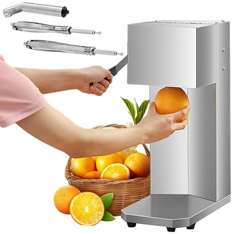 Spremiagrumi arancione - Potente spremiagrumi elettrico con design in acciaio inossidabile, impugnatura morbida, controllo della polpa 3s per massimizzare l'estrazione del succo - Qualità commerciale,
