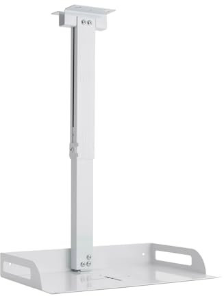 HarBin-Star Soporte universal para proyector con bandeja, soporte para proyector de techo, altura regulable, capacidad de carga de 14 kg, 35 x 22 cm (blanco)