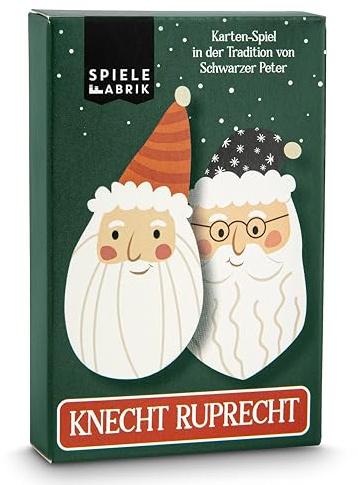 Spielefabrik Knecht Ruprecht in der Tradition Schwarzer Peter Das Spiel zu Weihnachten Quartett für die Familie als Nikolaus Geschenk, Wichteln, Kleinigkeit Adventskalender, Weihnachtsidee für Kinder