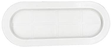 Flyshop 5 Pieces 40 x 83mm Drill Hole Oval Synthetic Rubber Grommets for Holes, Double-Sided Cable Grommets, Firewall Grommets, Durable Rubber Sealing/Washers, White Hole Plugs for Wire/Machine/Pipe